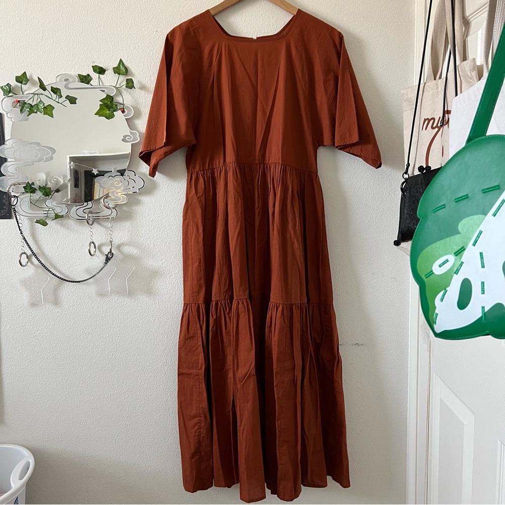 christy dawn theo dress in rust - xs 🧶
